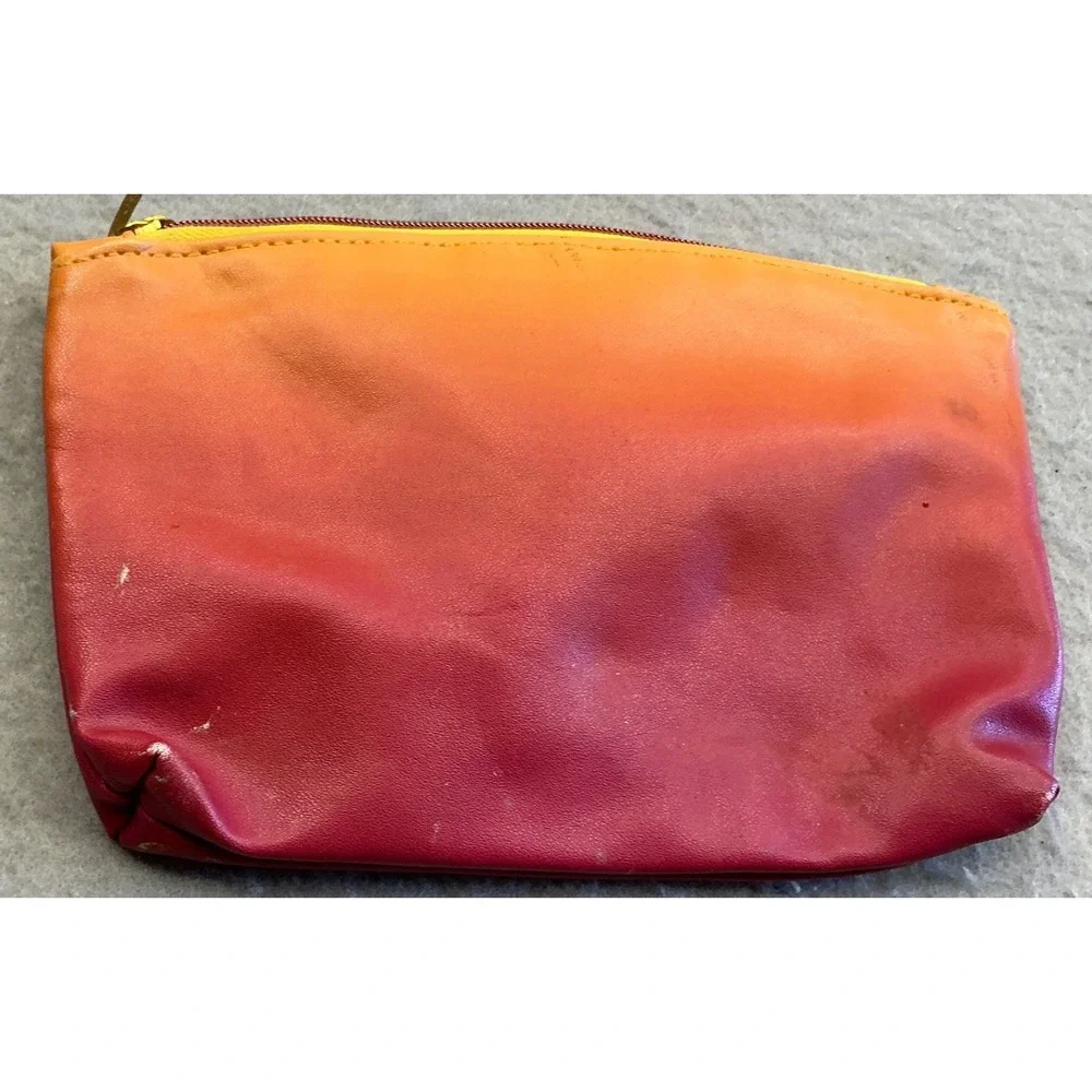 Ipsy Makeup Bag Peace Love Lipstick Ombre Sunset Tassel Small Cosmetic Pouch